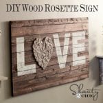 Wood Love Sign