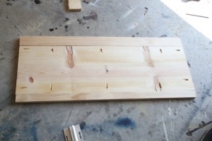Wooden bench seat