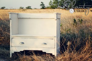 DIY wooden storage bench