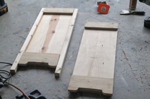wooden bench sides