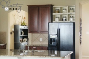 shelf over fridge