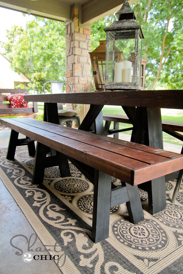 DIY Bench for Dining Table - Shanty 2 Chic