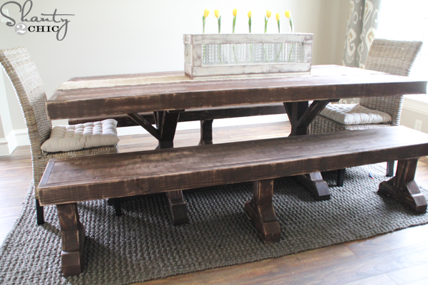 DIY Benches for my Dining Table - Shanty 2 Chic