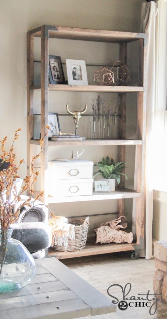 DIY Industrial Cart Bookcase Shanty2Chic Bloglovin’