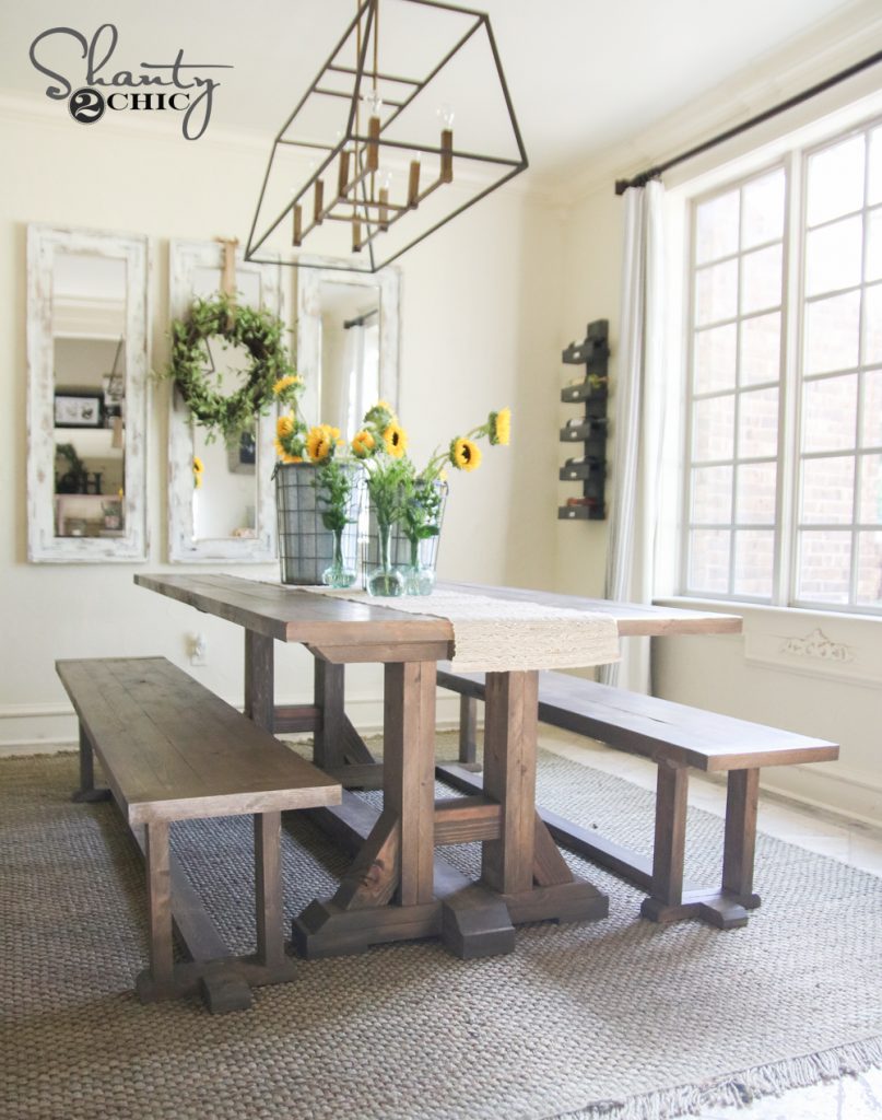 DIY Pottery Barn Inspired Dining Table for $100 - Shanty 2 ...
