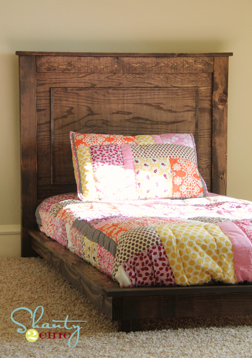 Fillman Platform Twin Bed, How To Build A Twin Bed Headboard