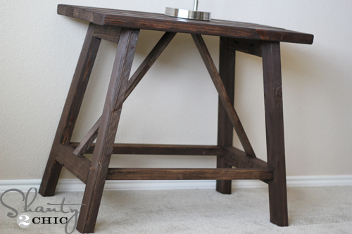 Pottery Barn Inspired Truss End Tables