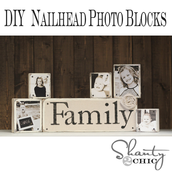 DIY Nailhead Photo Blocks