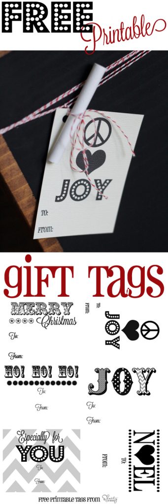 FREE Printable Christmas Tags - Shanty 2 Chic