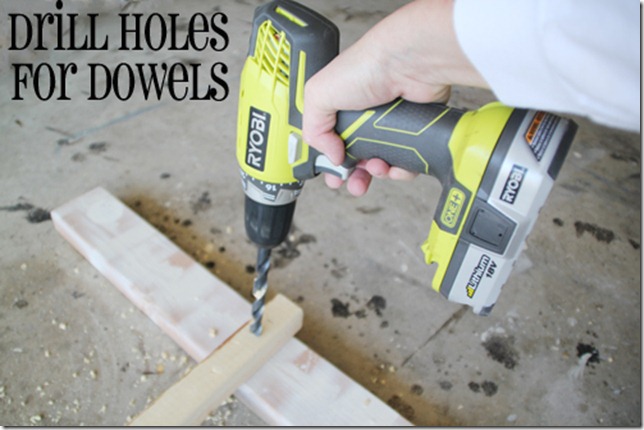 drilling holes for dowels