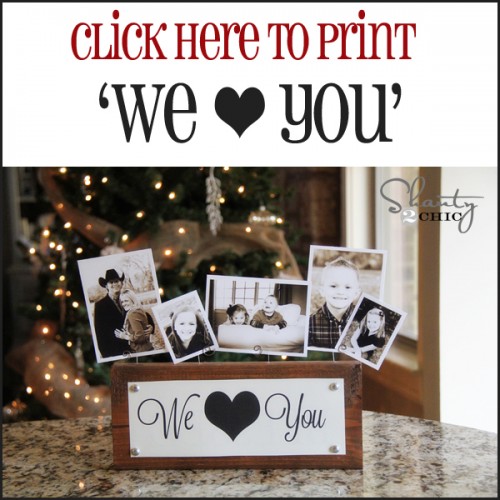 Photo Display Gift & Free Printables