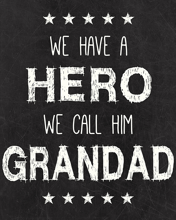 Hero Grandad Printable