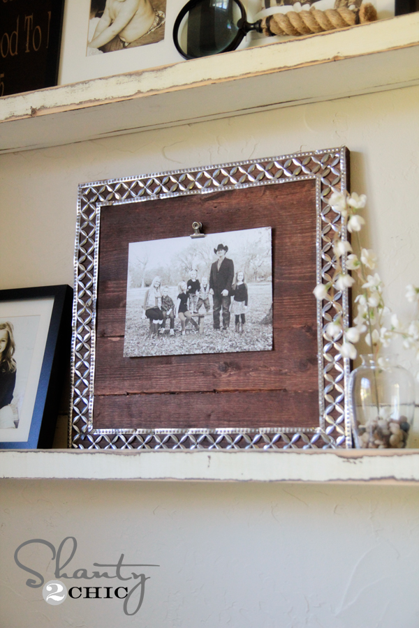 DIY Picture Frame with Metal Ribbon