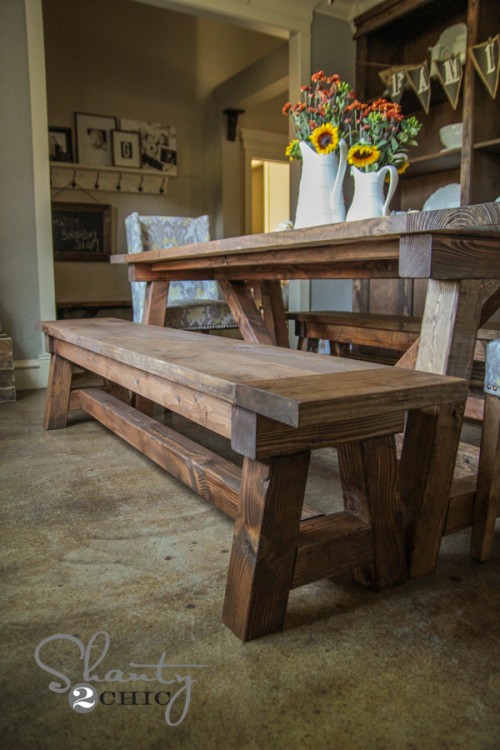 Dining Table Bench DIY