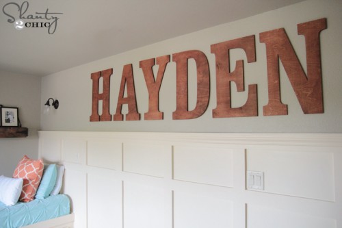 DIY Wood Wall Letters