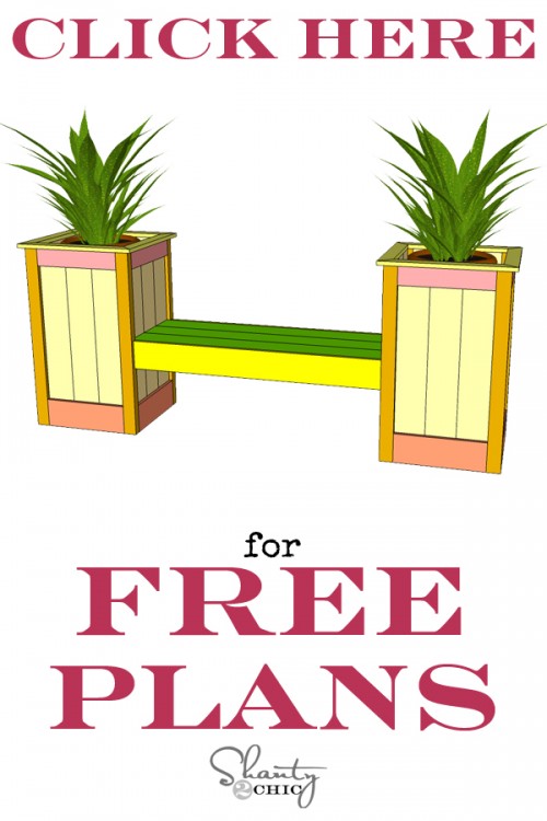 Free DIY Planter Box Bench Plans