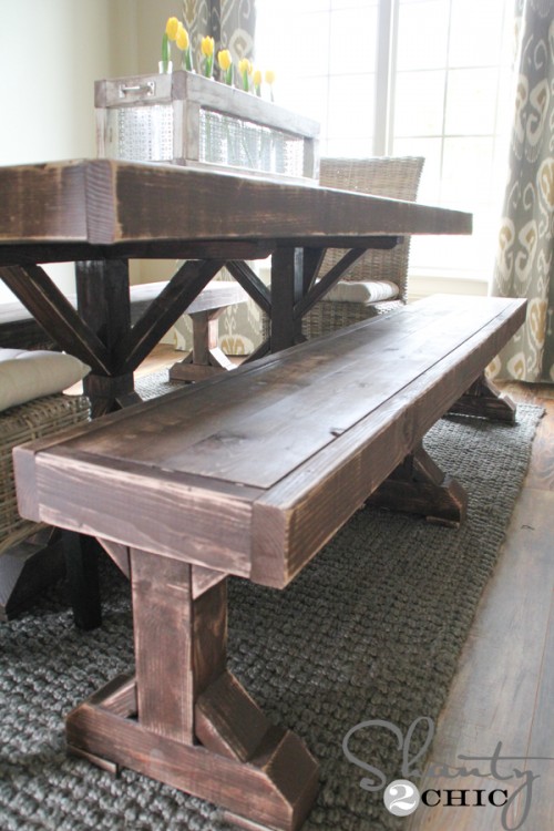 DIY Benches for my Dining Table - Shanty 2 Chic DIY Benches for my Dining Table - Shanty 2 Chic