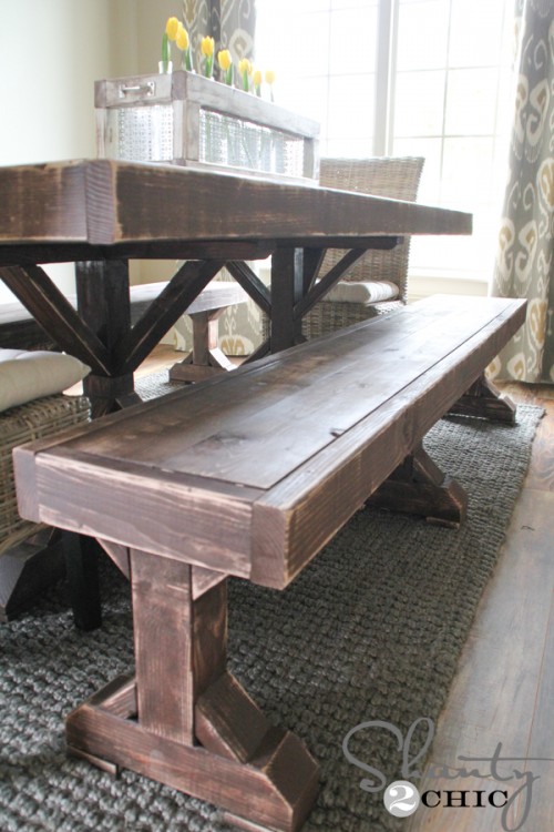 diy benches for my dining table - shanty 2 chic