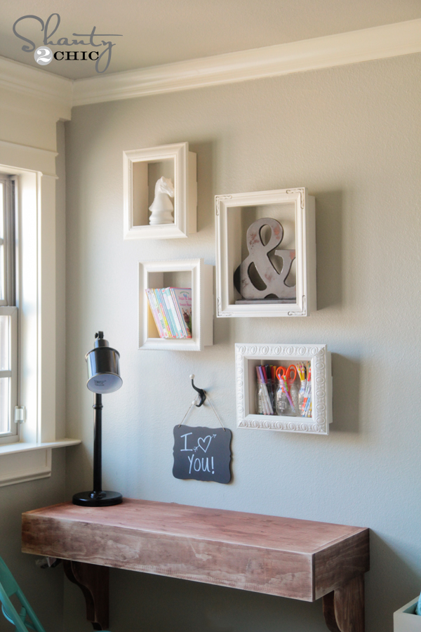 DIY Frame Shelves