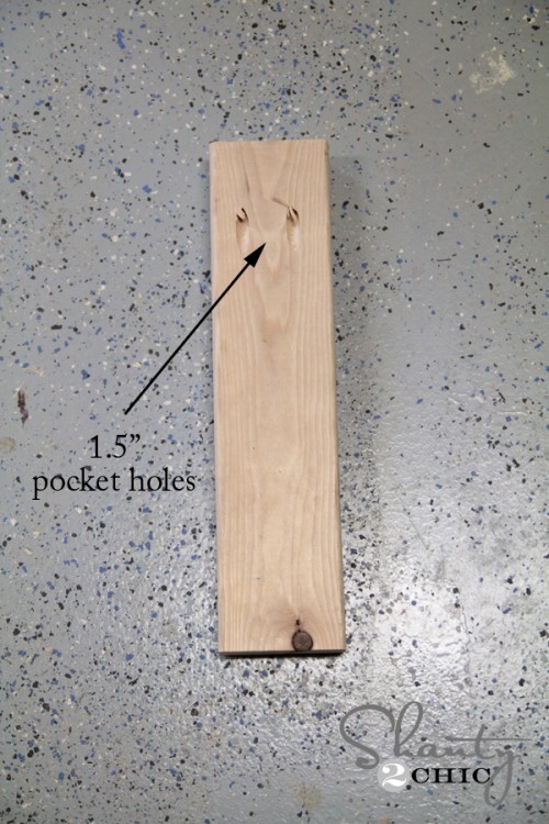 Pocket holes for corbel desk