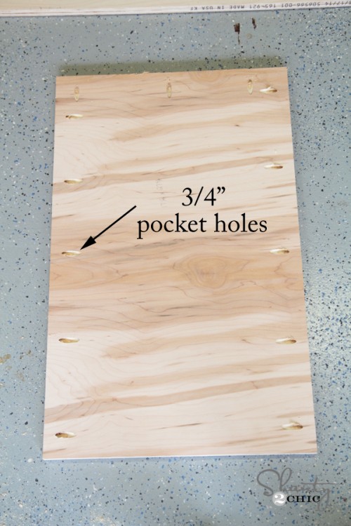 dresser sides with pocket holes