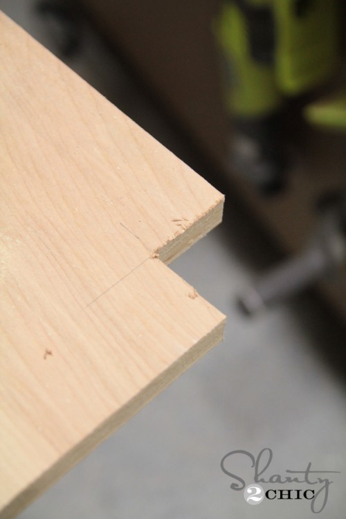 Cut corners of bench with jig saw