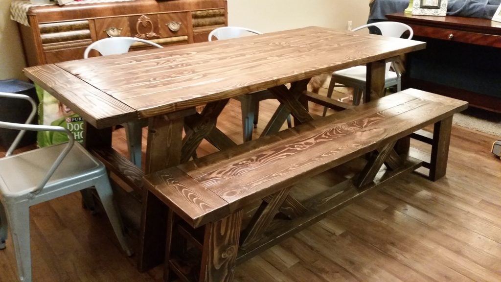 Dining Table and Bench Shanty 2 Chic