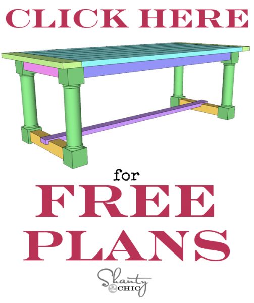 DIY Dining Table with Turned Legs - Shanty 2 Chic