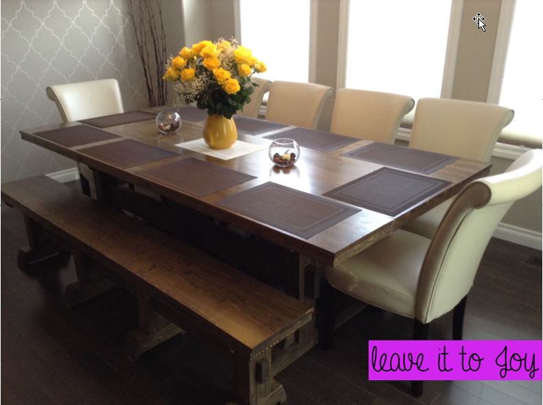 DIY Farmhouse Dining Room Table for $200 CAD - Shanty 2 Chic (791 x 589 Pixel)