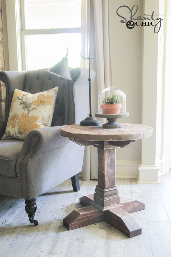 DIY Round Side Table - Free Plans