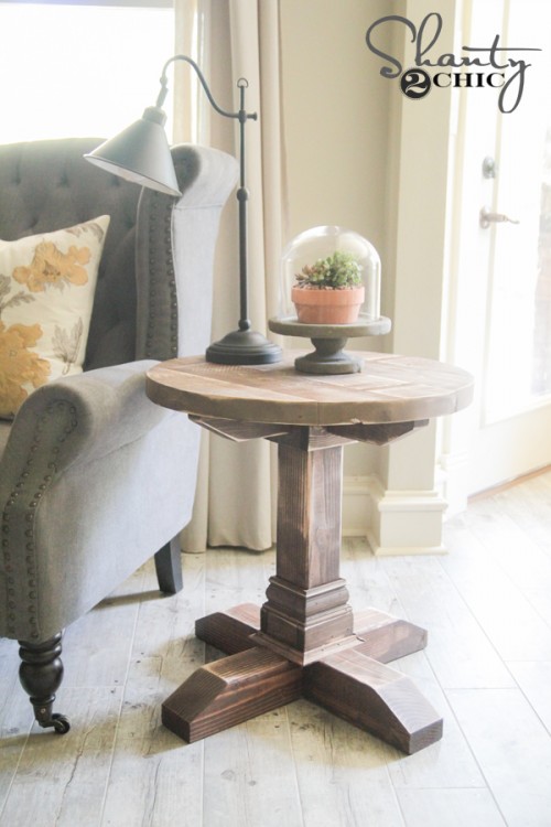 Free Plans - DIY Round Side Table