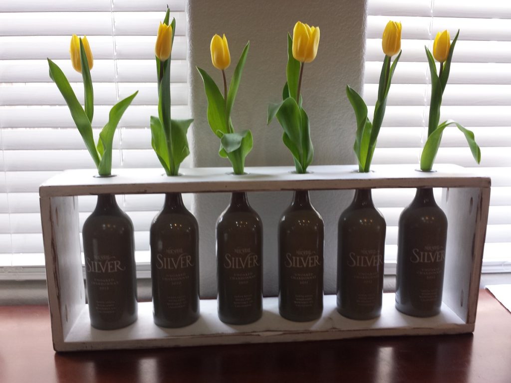 DIY Wine Bottle Centerpiece Shanty 2 Chic