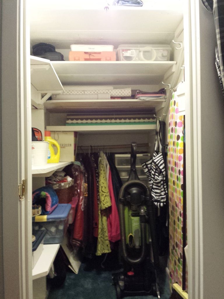 Under the stairs closet makeover