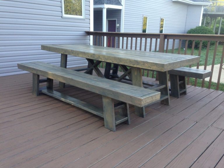 Outdoor Table and Benches