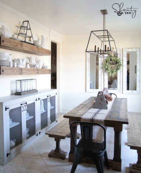 DIY Dining Table with Turned Legs - Shanty 2 Chic