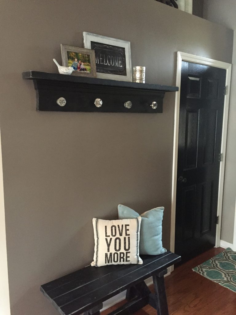 Entryway shelf and bench