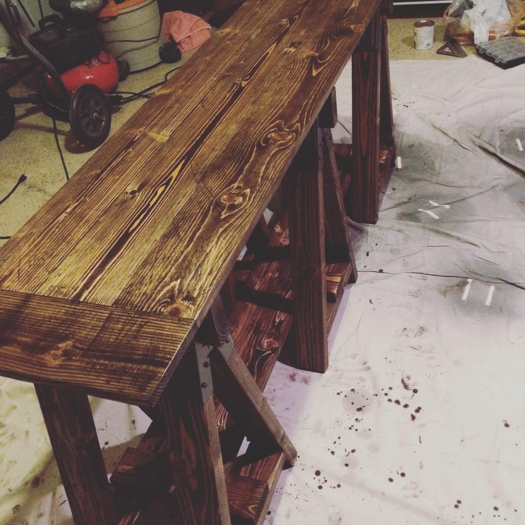 Sawhorse table Shanty 2 Chic