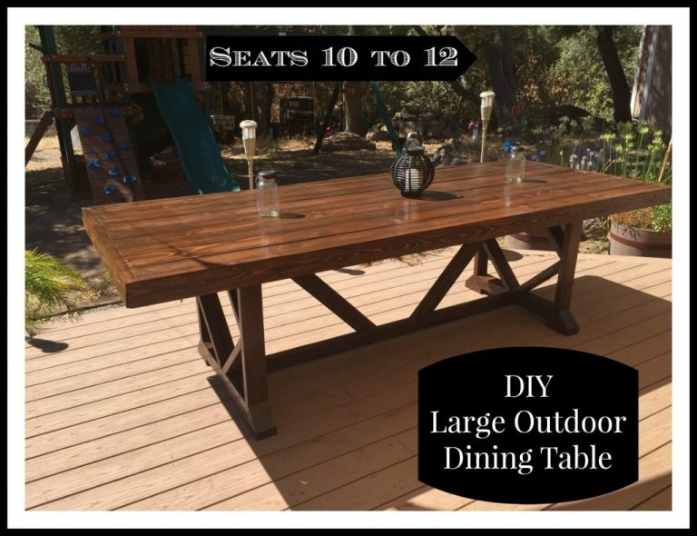 DIY Large Outdoor Dining Table