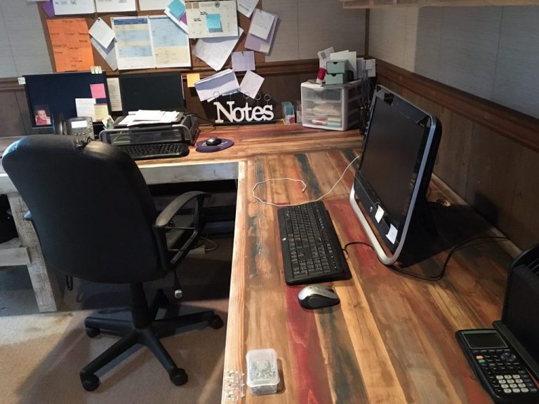 Rustic L Shaped Desk