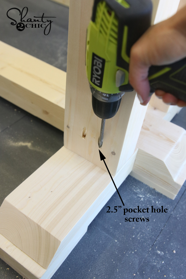 attaching legs to base of table
