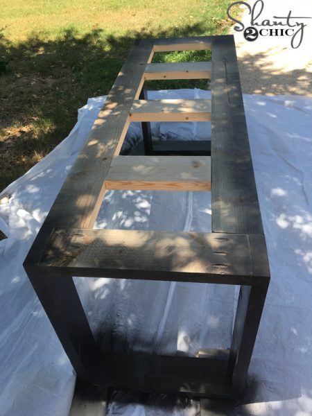 DIY Rustic Modern Dining Table - Shanty 2 Chic