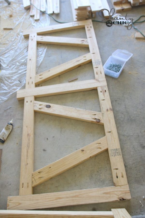 DIY Diagonal Base Farmhouse Console Table - Shanty 2 Chic
