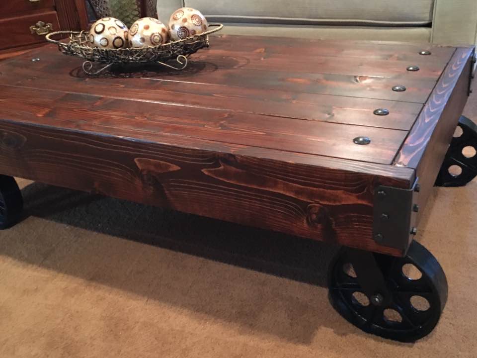 Industrial Cart Coffee Table Shanty 2 Chic