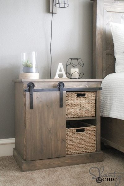 Sliding Barn Door Nightstand Diy Shanty 2 Chic