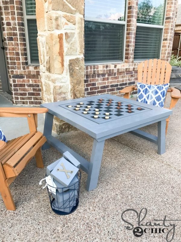 DIY Outdoor Game Table - Shanty 2 Chic