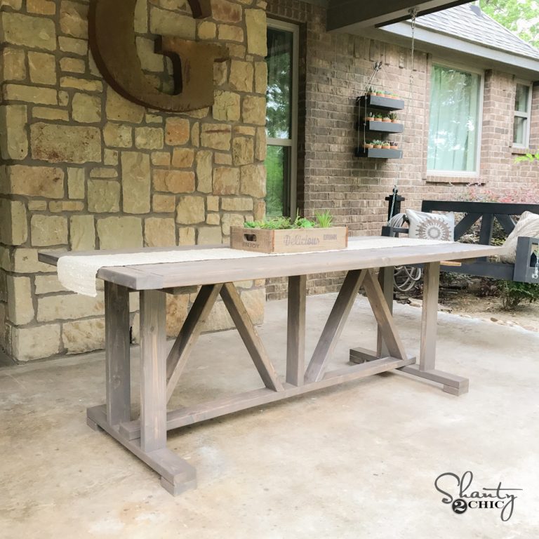 DIY $60 Outdoor Dining Table