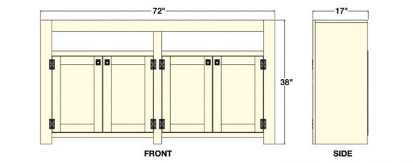 DIY Modern Farmhouse Media Console Table - Shanty 2 Chic