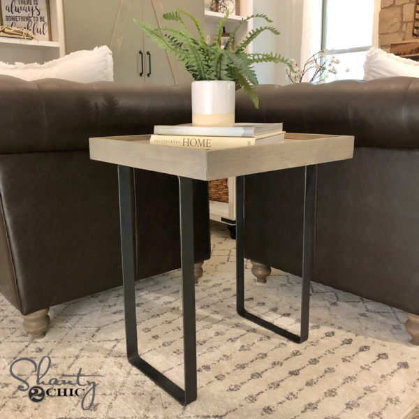 DIY Modern Rustic End Table - Shanty 2 Chic