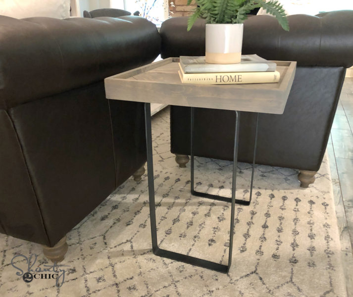 DIY Modern Rustic End Table - Shanty 2 Chic