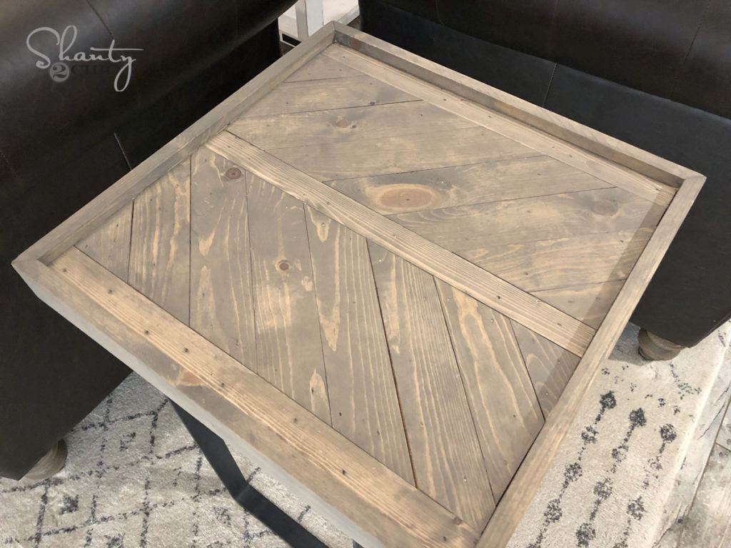 DIY Modern Rustic End Table - Shanty 2 Chic